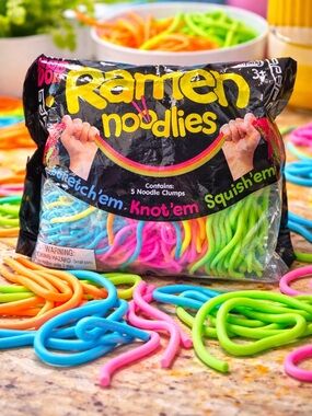 Ramen Noodles Stretchy Party Favors – Multicolor